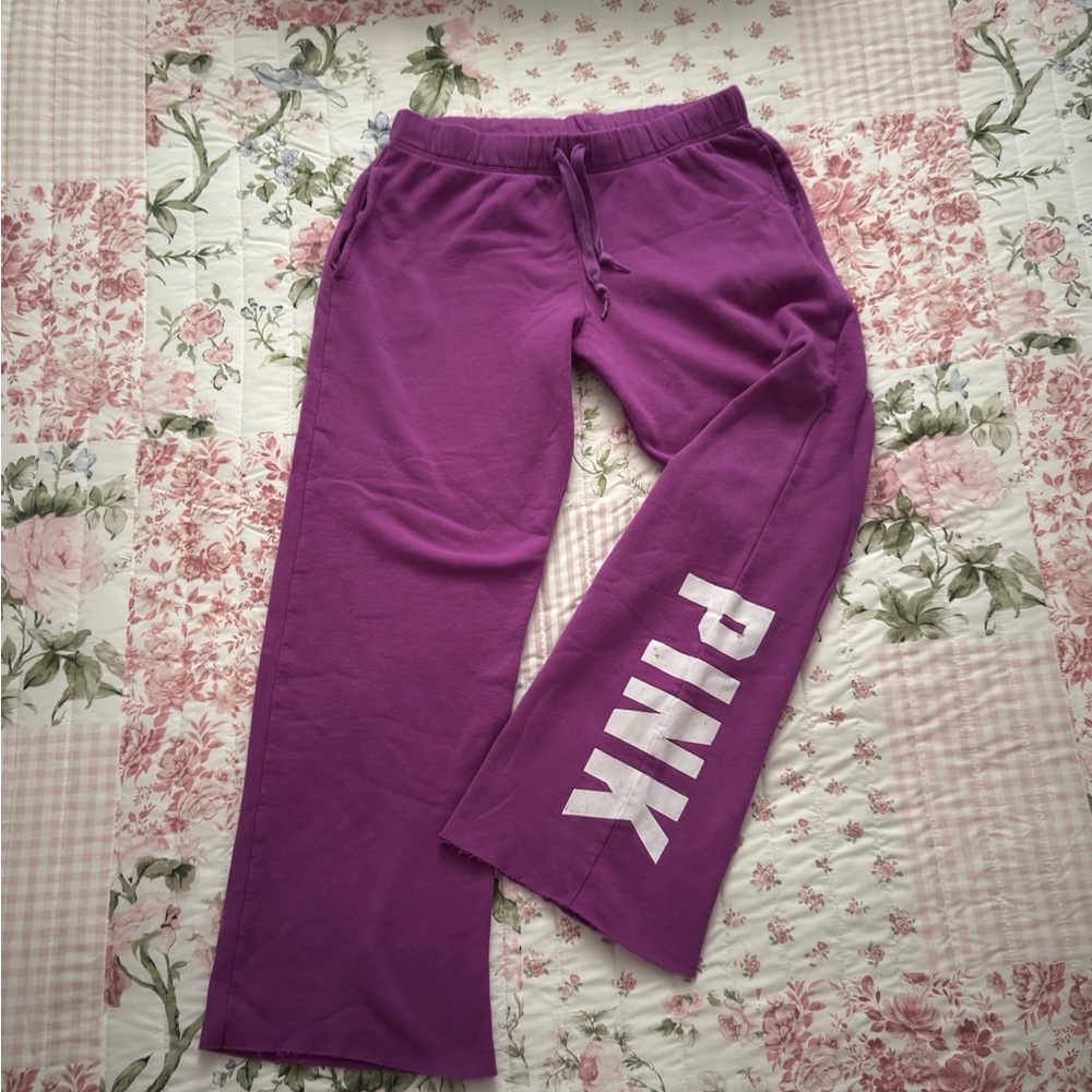 PINK Victoria's Secret Purple Logo Sweatpants